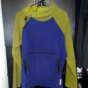 Melanzana Olive and Royal Blue Pullover